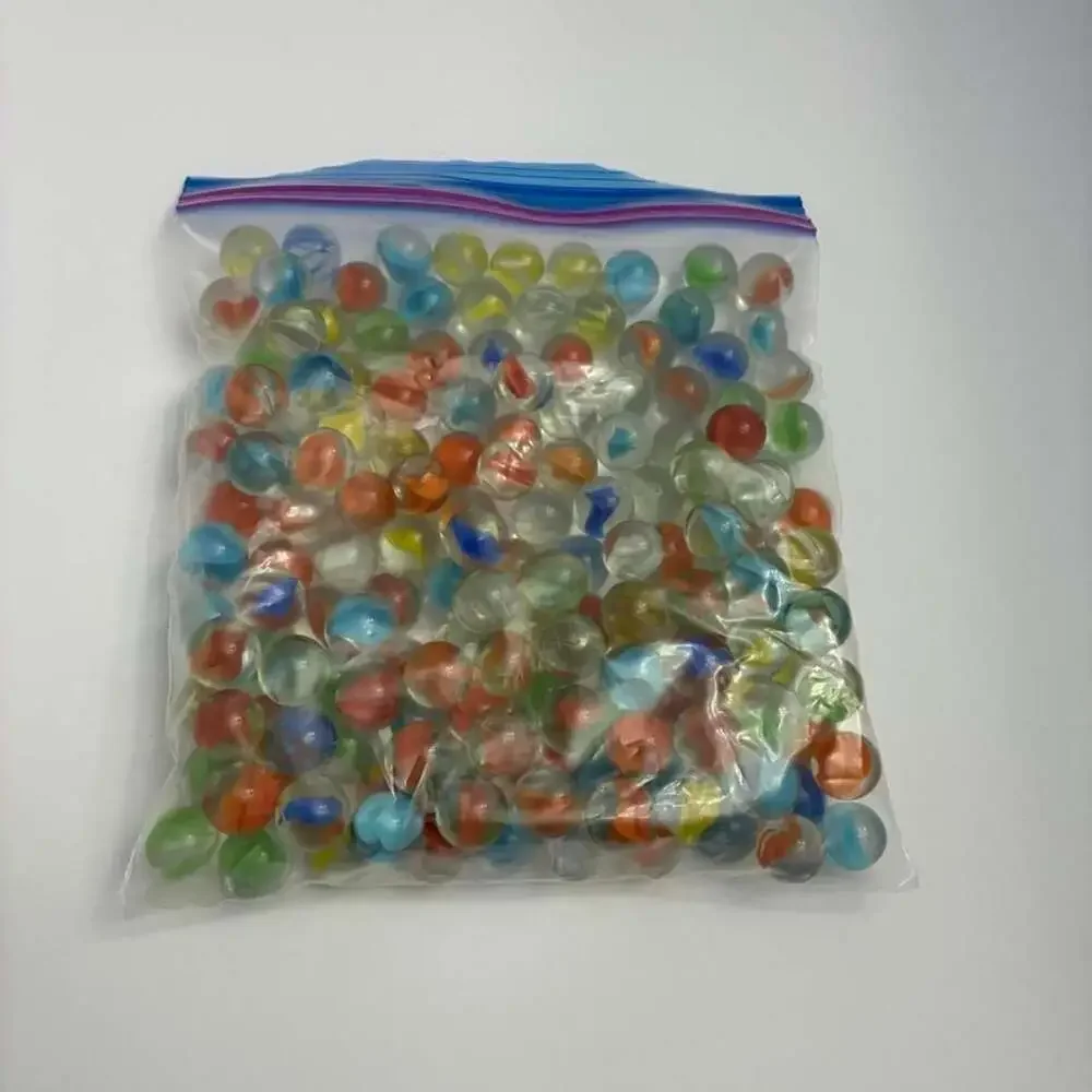 Vintage Assorted Clear Glass Cat's Eye Marbles Bulk Lot